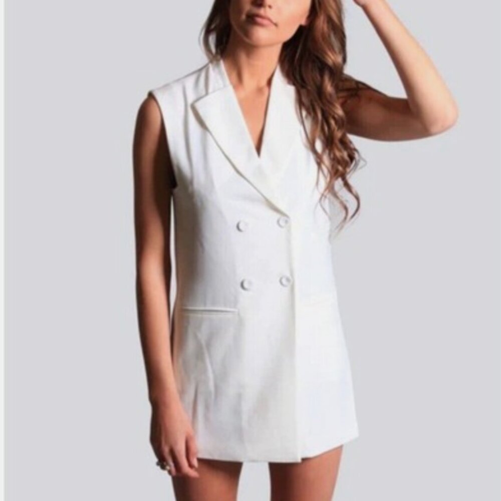 Lovers + Friends Double Breasted Vest Dress